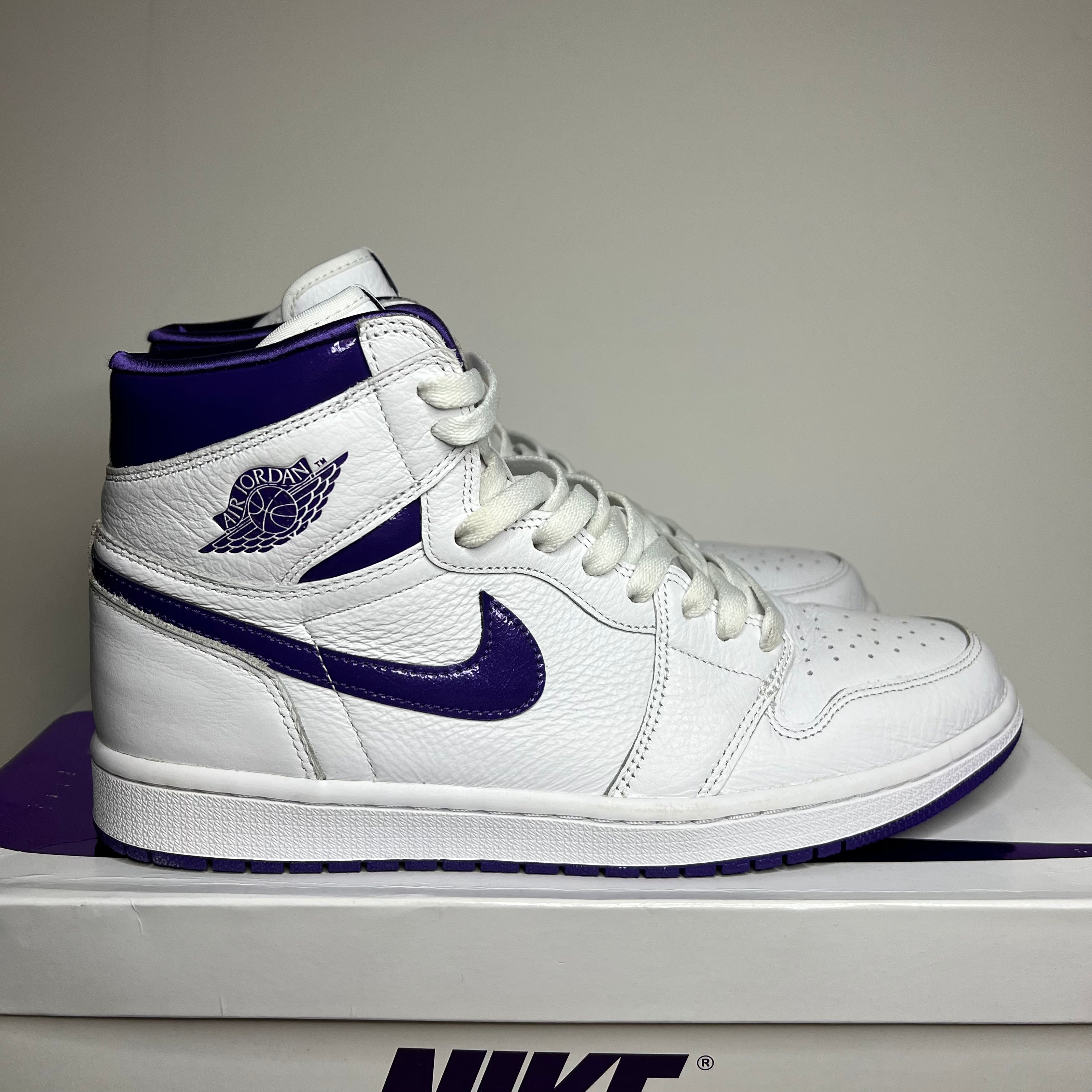 Jordan 1 “Court Purple” (Size 10.5W)